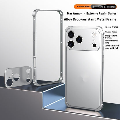 Four-corner Drop-resistant Seahorse Buckle Phone Case Metal Frame