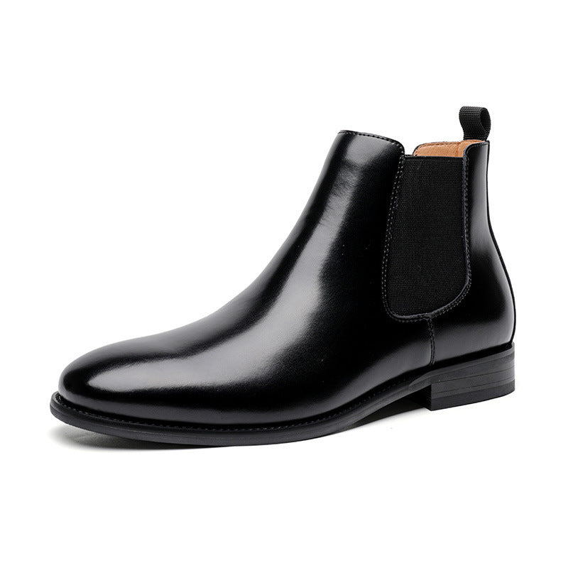 Men’s Leather Chelsea Boots | Classic Slip-On Ankle Dress Boot for Formal & Casual Wear - Black · / 38