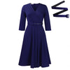 Women’s Belted Ruffled Hem Dress – Spring &amp; Summer - Paternora