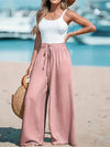 Fashion Fake Drawstring Wide-Leg Pants for Women - Paternora