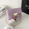 All-match Diamond Plaid Embroidered Women&#39;s Twist Lock Bag - Paternora