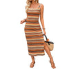 Trendy Sleeveless Stripe Dress - Paternora