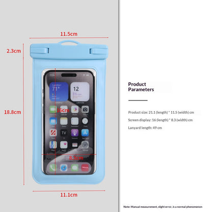 Touchscreen-Enabled Transparent Waterproof Swimming Bag With Neck Strap For Phones