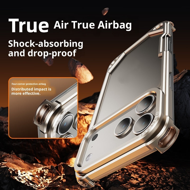 Suitable For 1716promax Seahorse Buckle Frame With Lens Phone Case 15 Metal