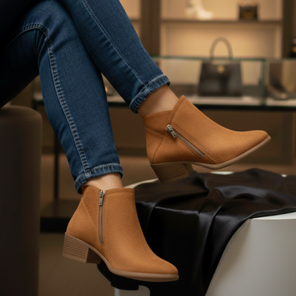 Women’s Suede pointed thick heel boots