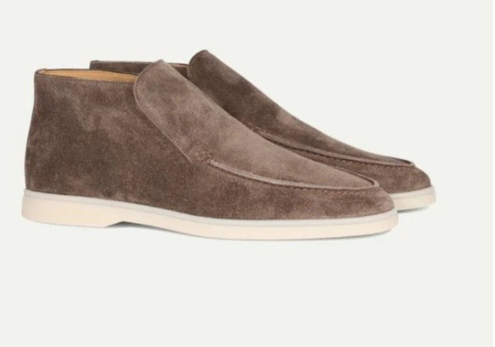 Retro Flat Ankle-length Pair Loafers - Light Coffee / 42