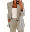 Trendy Women’s Lapel Blazer &amp; Slim Pants Set - Paternora