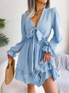 Sexy V-Neck Lace-Up A-Line Beach Dress - Paternora