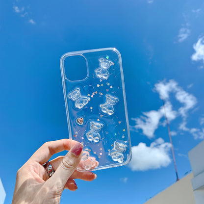 Creative Toumin Six Bears Crystal Epoxy Phone Case