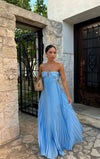 Chic Pleated Halter Dress for Evening &amp; Party - Paternora