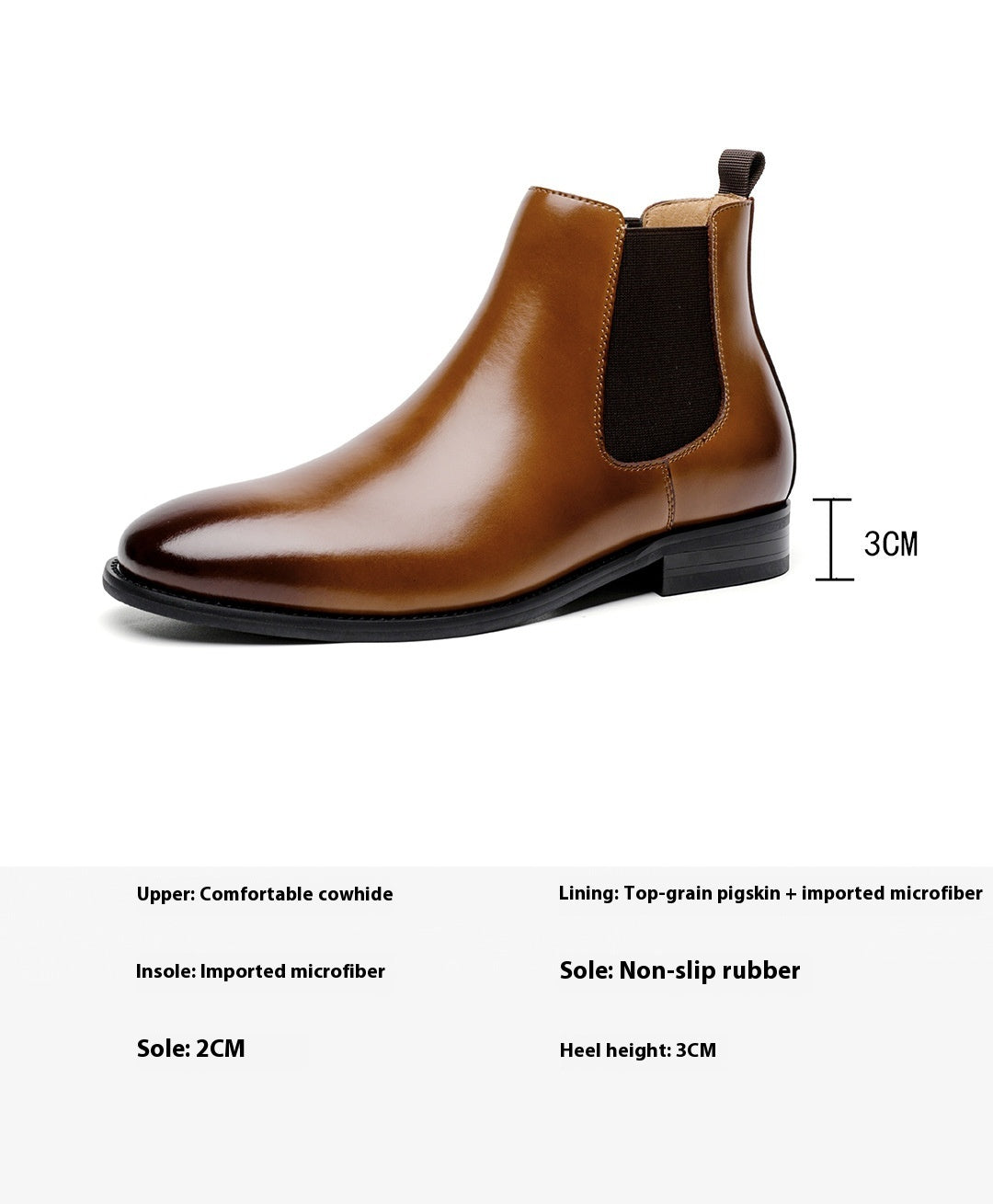 Men’s Leather Chelsea Boots | Classic Slip-On Ankle Dress Boot for Formal & Casual Wear