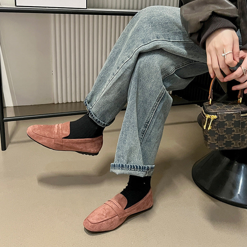 Flat Shoes Matte Fashion Comfortable And Non-slip One Pedal Loafer