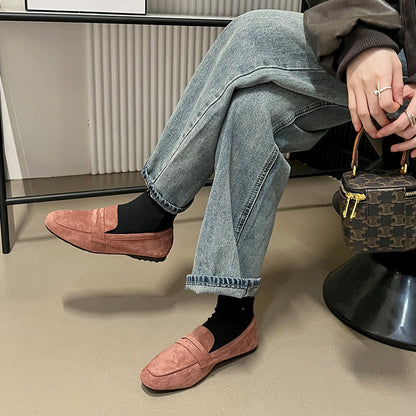 Flat Shoes Matte Fashion Comfortable And Non-slip One Pedal Loafer