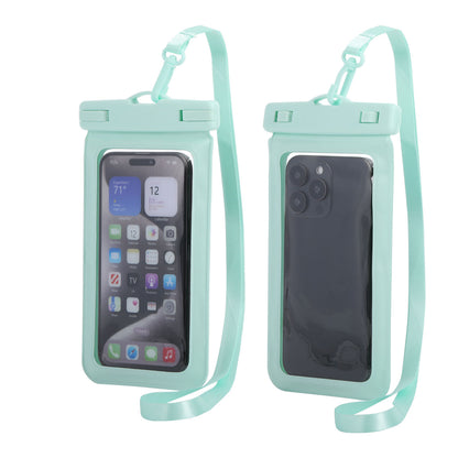 Touchscreen-Enabled Transparent Waterproof Swimming Bag With Neck Strap For Phones