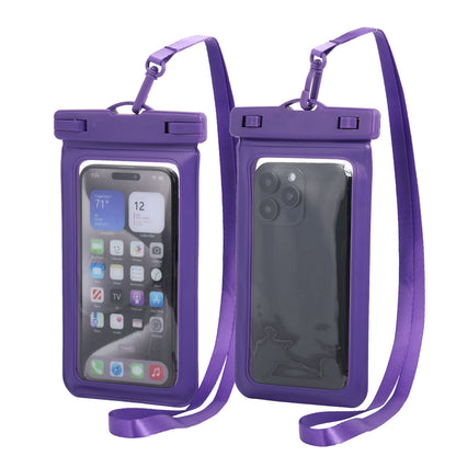 Touchscreen-Enabled Transparent Waterproof Swimming Bag With Neck Strap For Phones