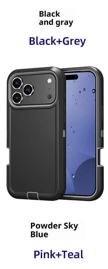 Applicable To New 17promax Three-proof Robot Solid Color Phone Case