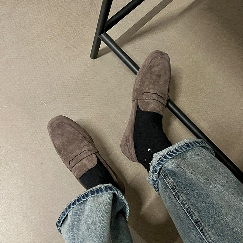 Flat Shoes Matte Fashion Comfortable And Non-slip One Pedal Loafer