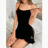 Retro Simple Sexy Sling Backless Lace Thin Nightdress - Paternora