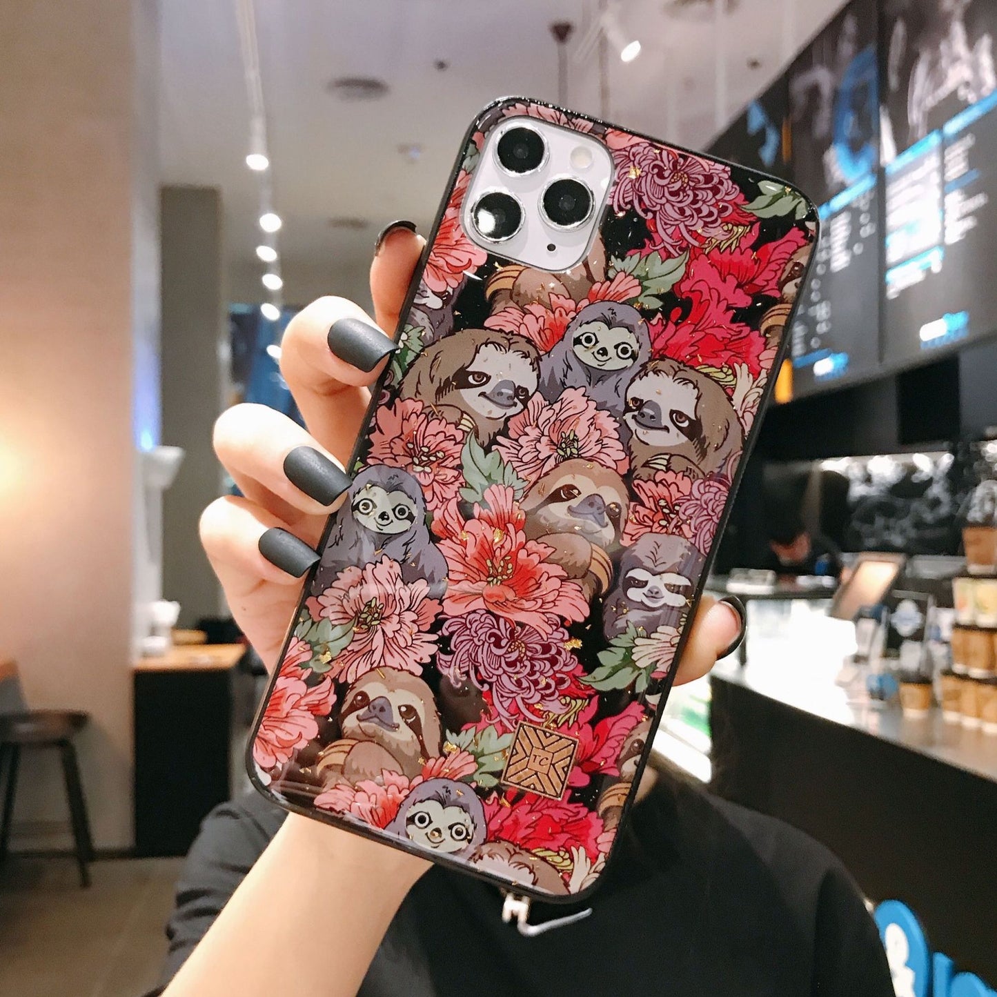 Cute Dog Gold Foil Epoxy Protective Case