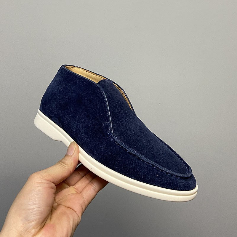 Retro Flat Ankle-length Pair Loafers - Dark blue / 42