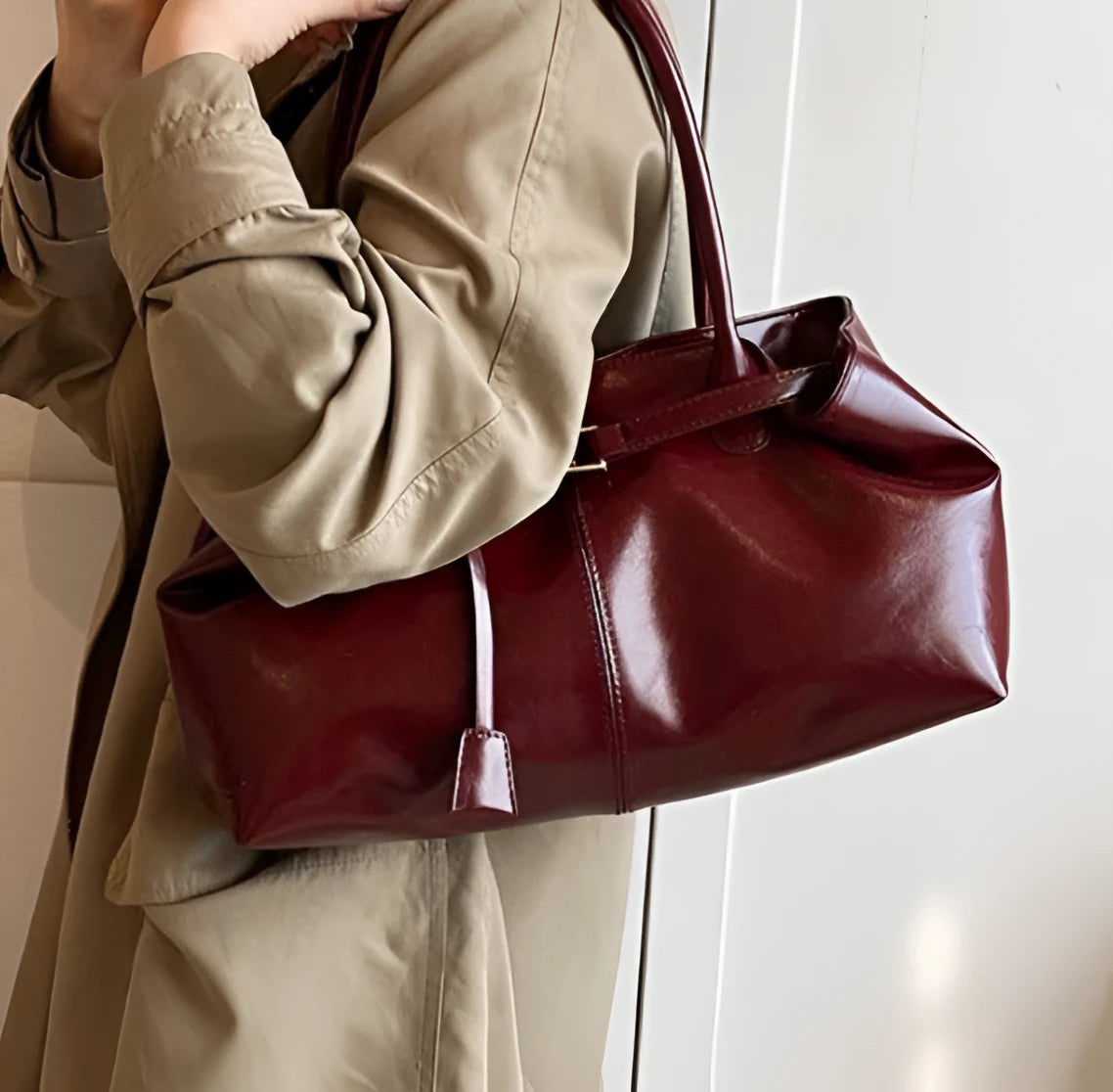 New Autumn And Winter Versatile Shoulder Underarm Bag - Red