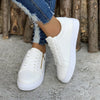 Women&#39;s Versatile Leather Side Zipper Casual Sports Shoes - Paternora