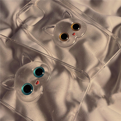 Compatible with Apple , Three-dimensional Cat Epoxy Protective Cover