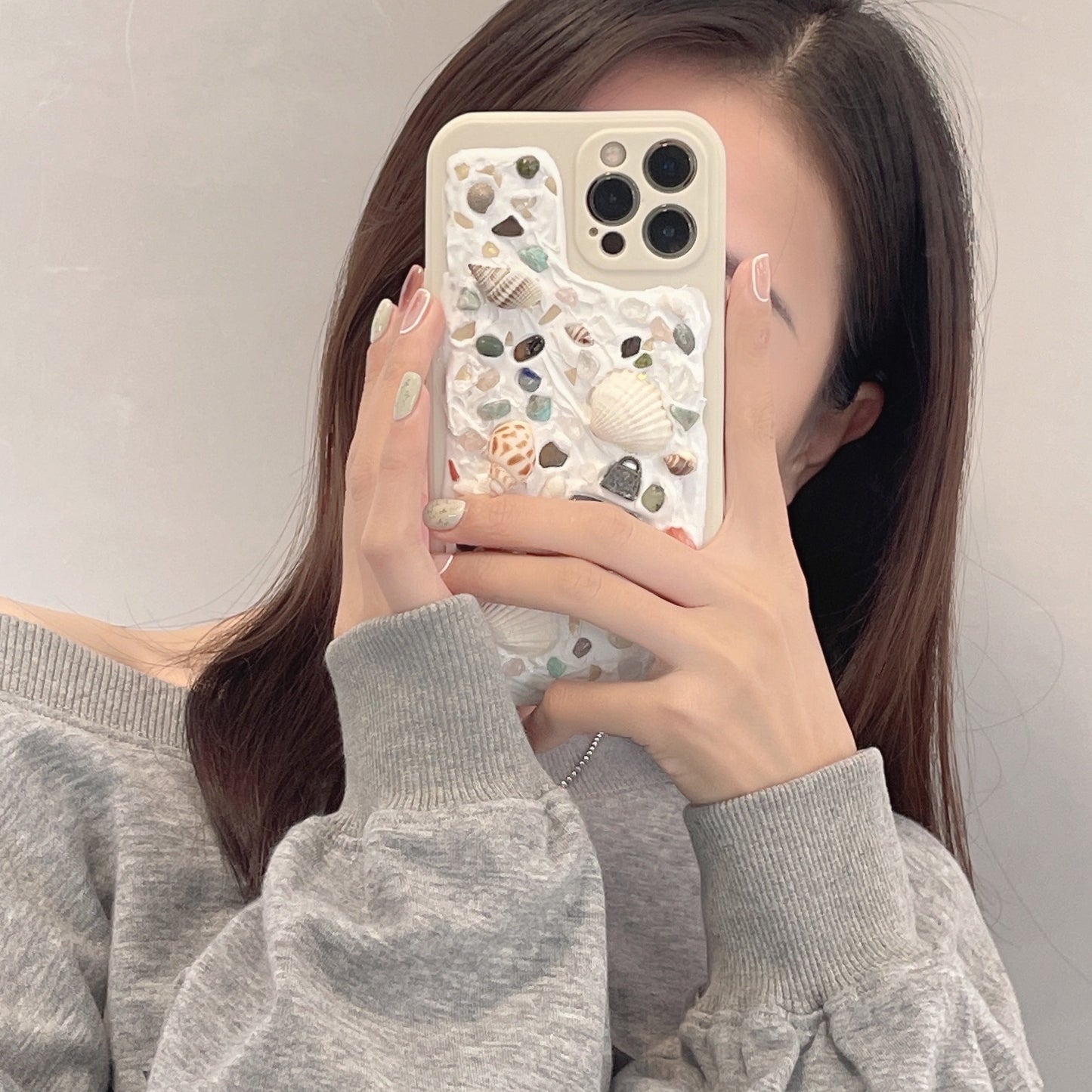 Same Style Cream Glue Shell For Phone Case New1112X Female 8plus Protective Case