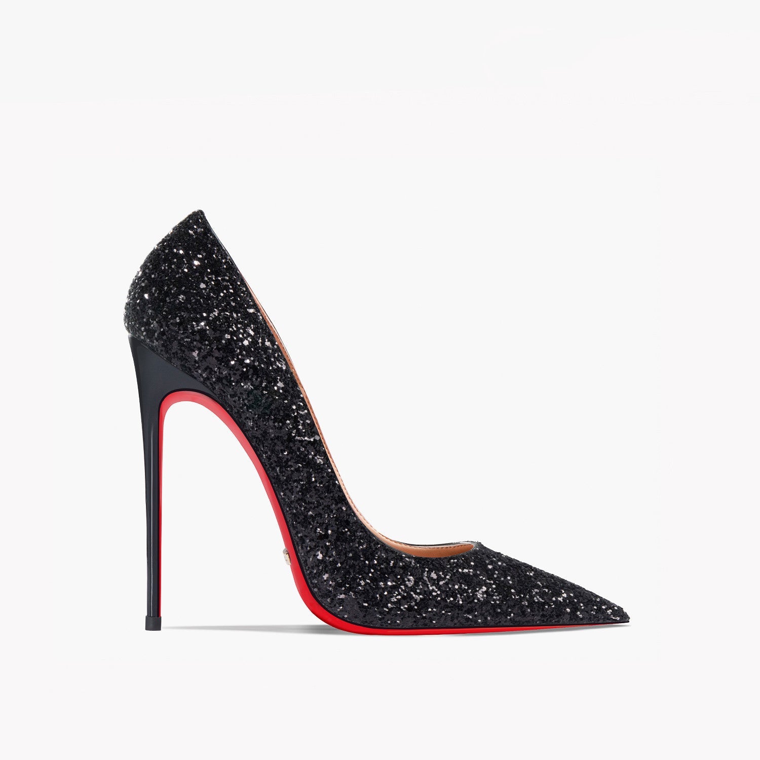 New 12cm Super Pointed High Heels Women’s Black Silver Sequins - 2Black 12cm / 33