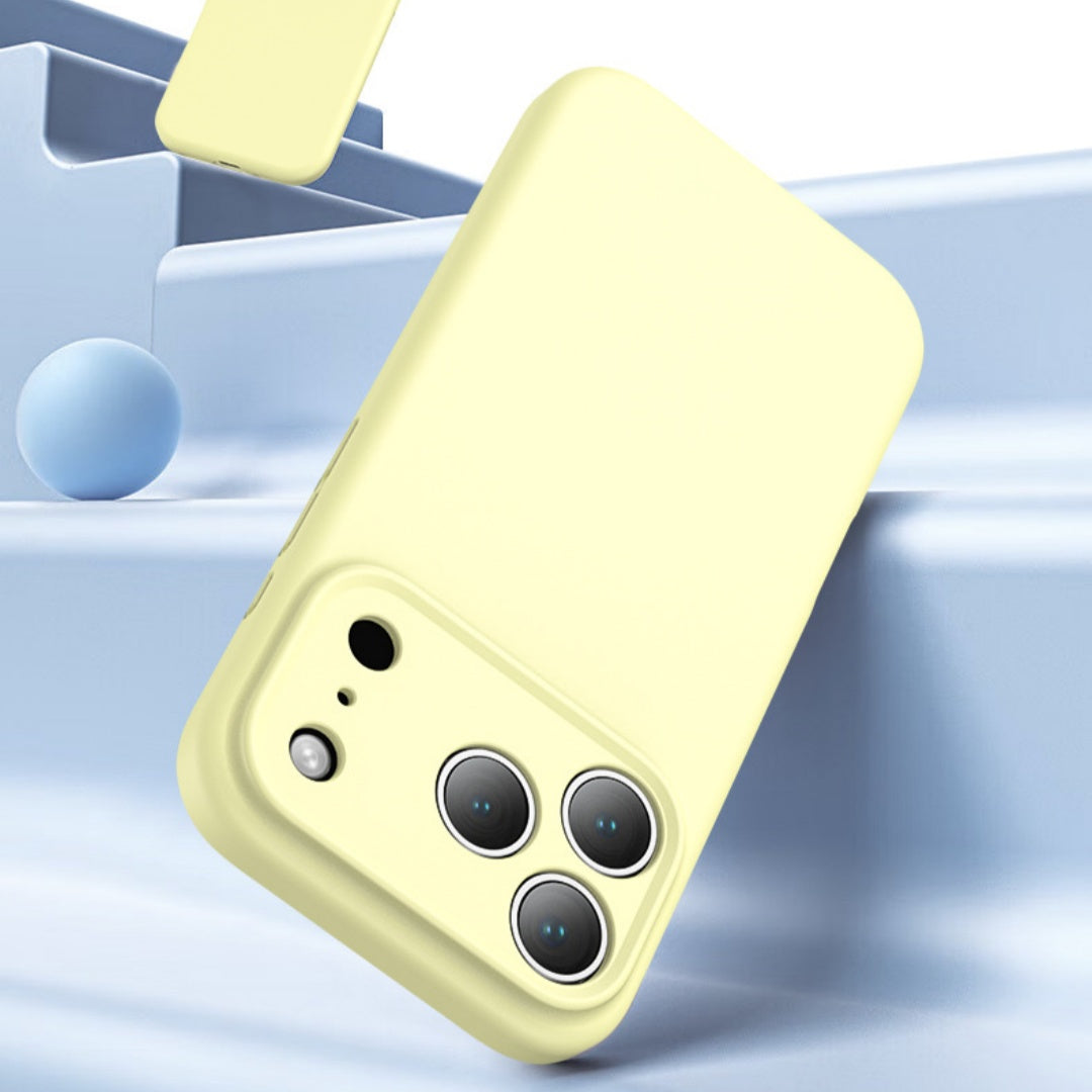 Simple Solid Color Liquid Silicone Phone Case