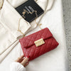 All-match Diamond Plaid Embroidered Women&#39;s Twist Lock Bag - Paternora