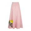 Casual Flower Embroidered Skirt Suit - Paternora