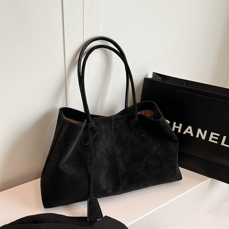 Tote Bag Large Capacity Commuter Portable Underarm Bag About Posture Magnetic Snap Bag