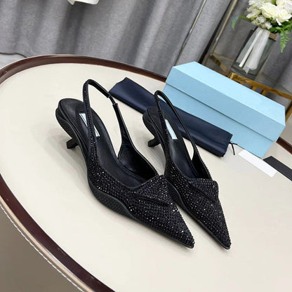 Women’s High And Low Heel Toe Sandals High Heel Pointed Toe 3cm