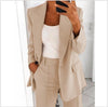 Trendy Women’s Lapel Blazer &amp; Slim Pants Set - Paternora