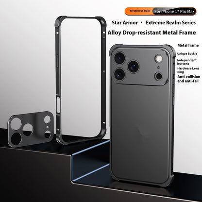 Four-corner Drop-resistant Seahorse Buckle Phone Case Metal Frame