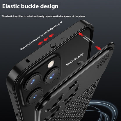 Applicable To Iphone15 Phone Case New Spring Fastener Aromatherapy Heat Dissipation Aluminum Alloy Case