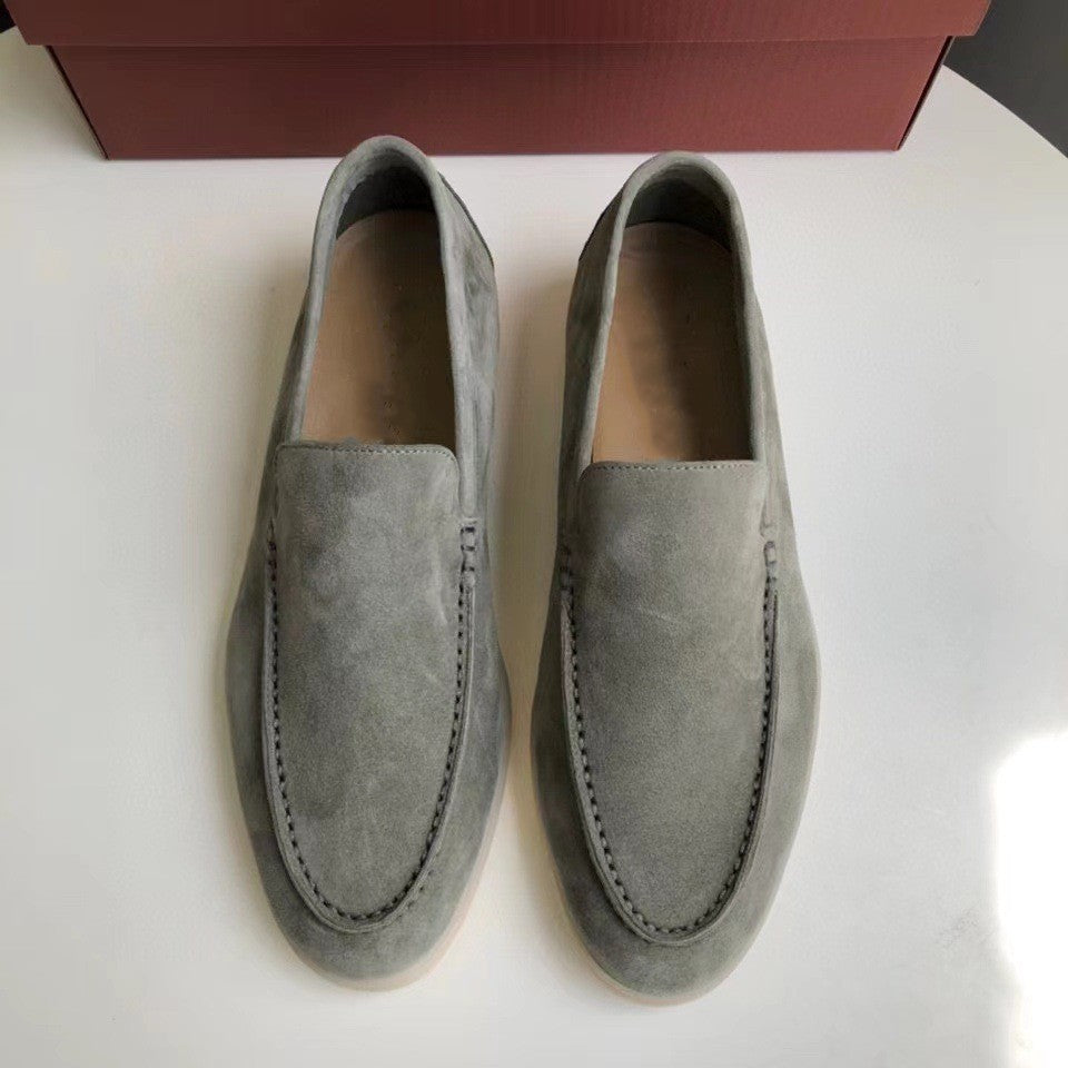 Men’s Summer Loafers Casual Flats - Grey green / 38