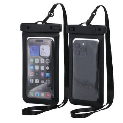 Touchscreen-Enabled Transparent Waterproof Swimming Bag With Neck Strap For Phones