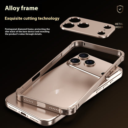 Four-corner Drop-resistant Seahorse Buckle Phone Case Metal Frame