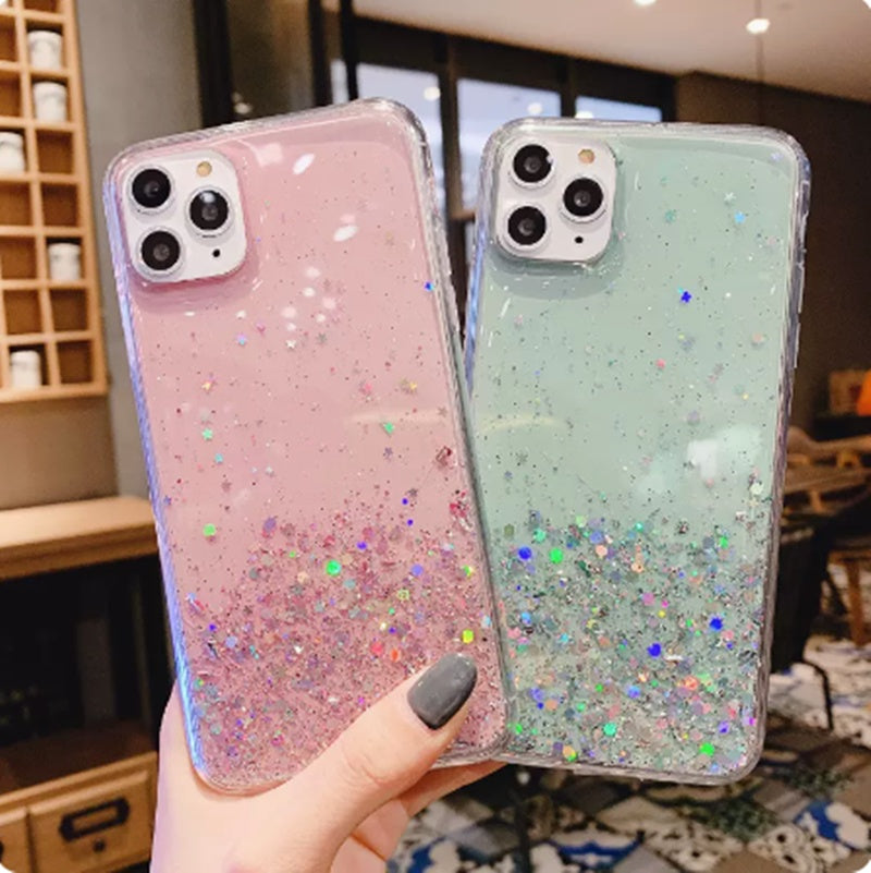 Applicable To Iphone 13 Mobile Phone Shell Cool Wind Dreamy Starry Sky 12proMAX Transparent Adhesive Drop