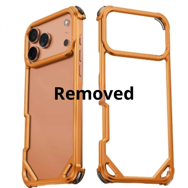 Suitable For 1716promax Seahorse Buckle Frame With Lens Phone Case 15 Metal