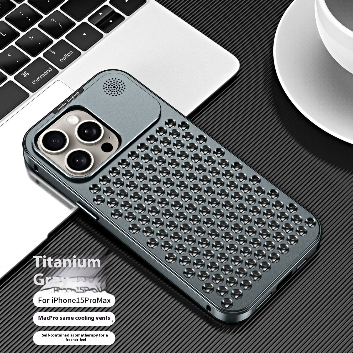 Fashion Aluminum Alloy Heat Dissipation Metal Phone Case