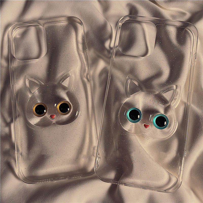 Compatible with Apple , Three-dimensional Cat Epoxy Protective Cover